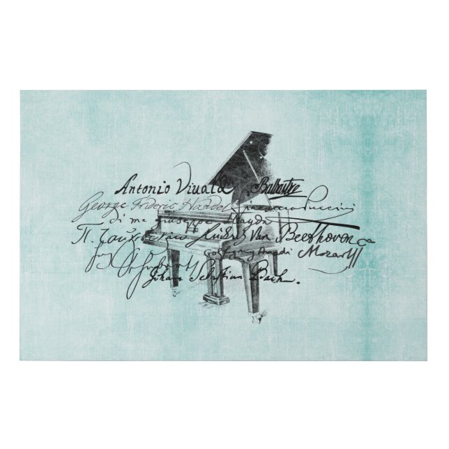 The Composers Signature Faux Canvas Print (Front)