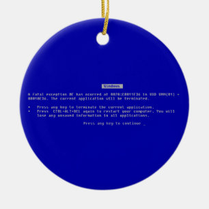 The Computer Blue Screen of Death Ceramic Ornament
