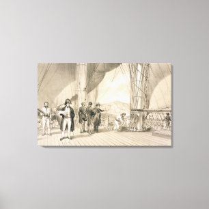 The Comte de Bourmont and Admiral Duperre on board Canvas Print