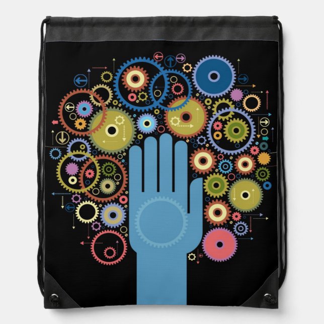 The concept of motion drawstring bag (Front)