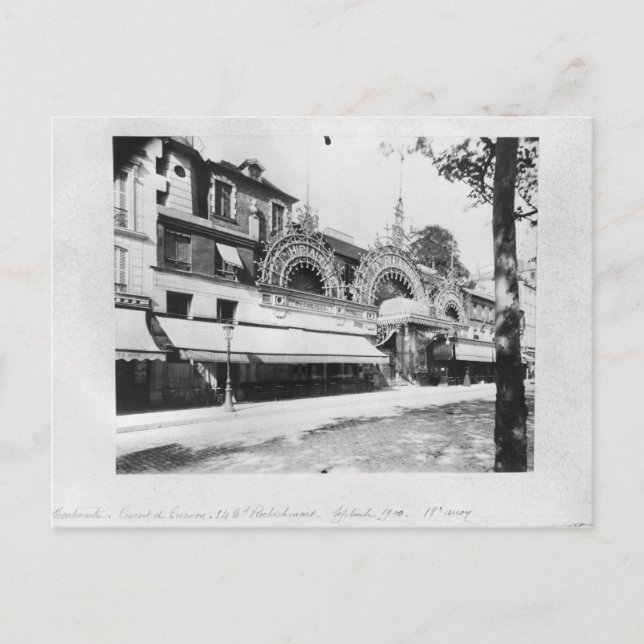 The Concert de Trianon in Paris Postcard (Front)