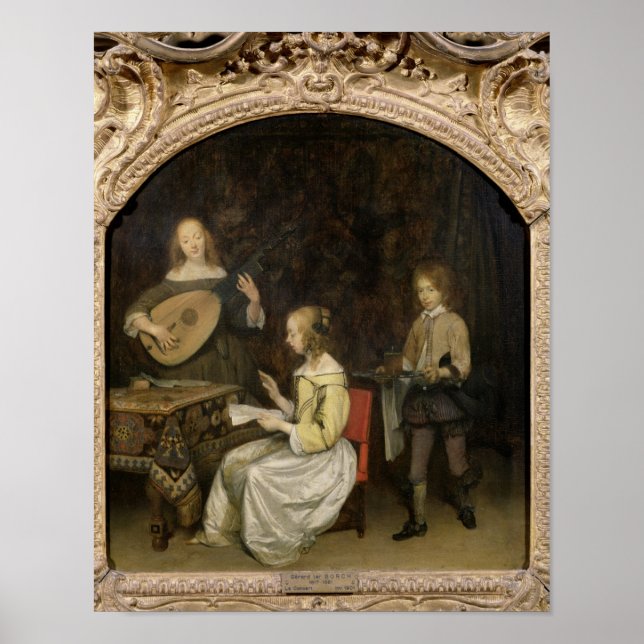 The Concert: Singer and Theorbo Player Poster (Front)