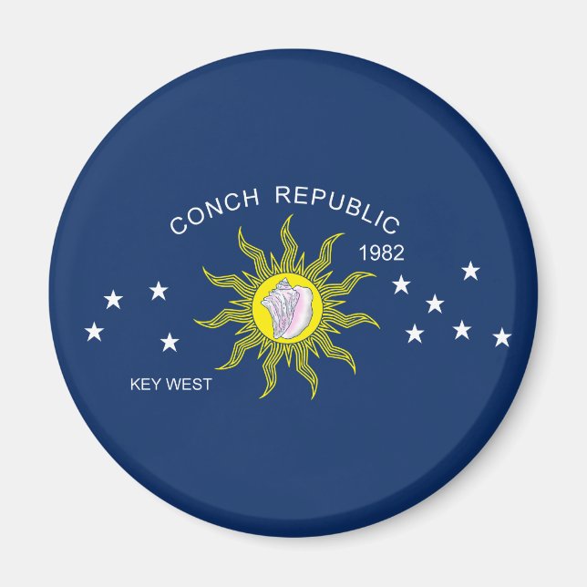 The Conch Republic Flag Magnet (Front)