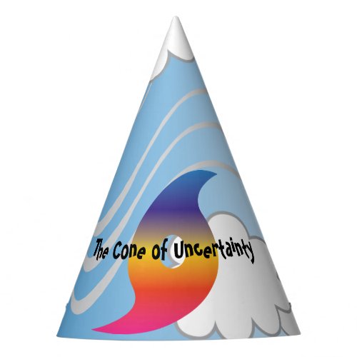 The CONE of UNCERTAINTY Hurricane Gag Joke Gift Party Hat