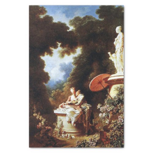 The Confession of Love by Jean Honore Fragonard Tissue Paper