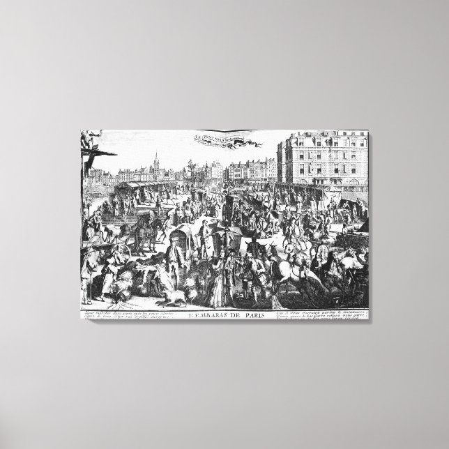 The Congestion in Paris Canvas Print (Front)