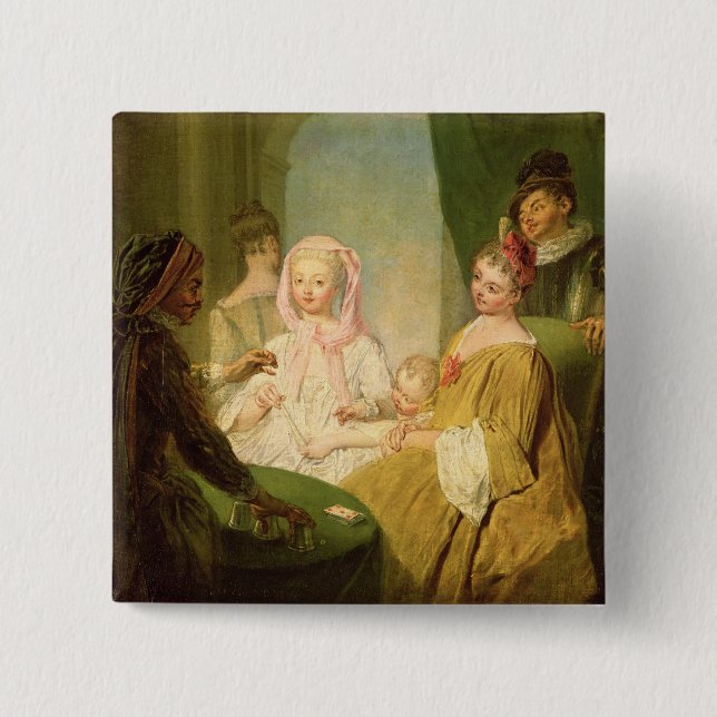 The Conjuror, 1720-25 Pinback Button (Front)