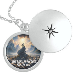 The Conqueror of Heights THE LORD IS MY ROCK Locket Necklace