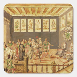 The Conquest of Mexico Square Sticker