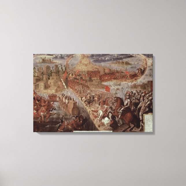 The Conquest of Tenochtitlan Canvas Print (Front)