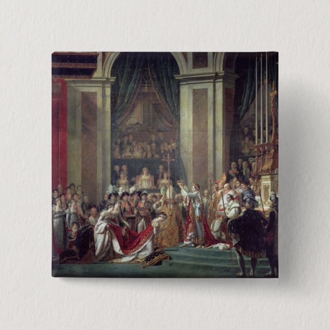 The Consecration of the Emperor Napoleon Pinback Button (Front)