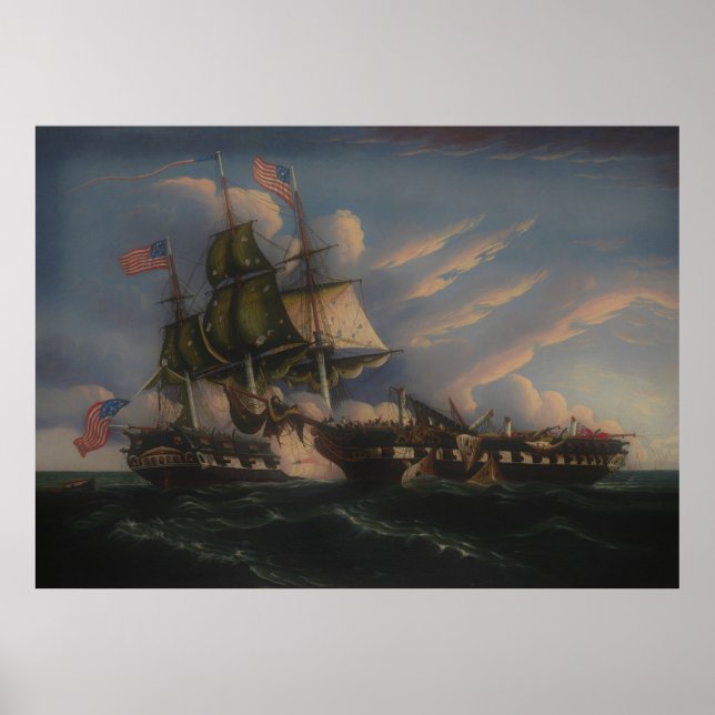 The Constitution and the Guerriere (Soft Version) Poster (Front)