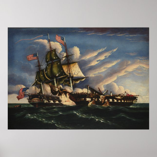 The Constitution and the Guerriere (Vibrant) Poster (Front)