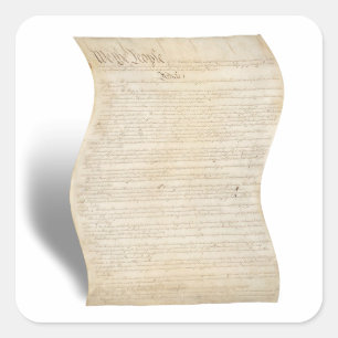 The Constitution Freedom of Information Day Square Sticker