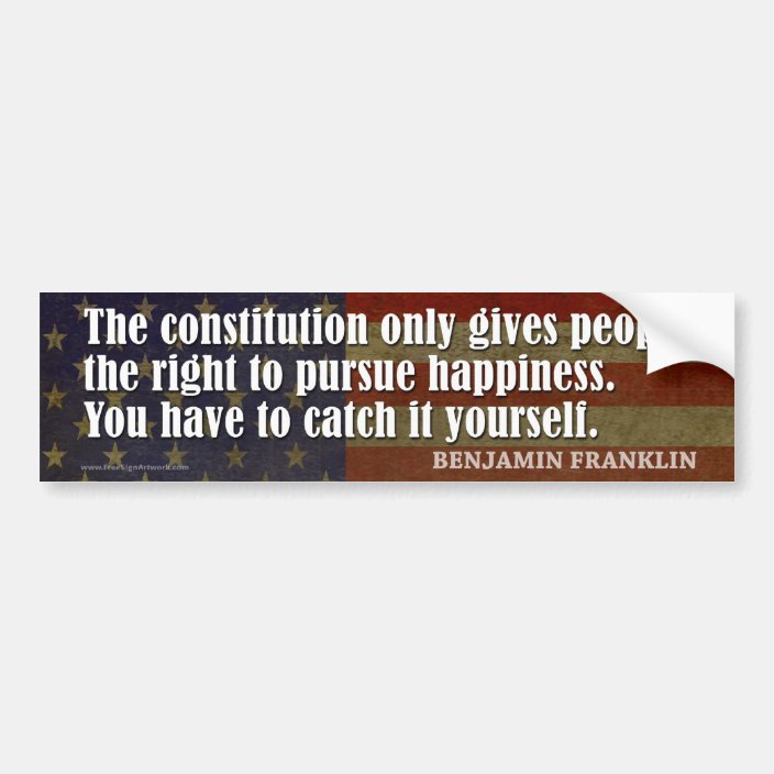 The constitution gives people the right... bumper sticker | Zazzle.com