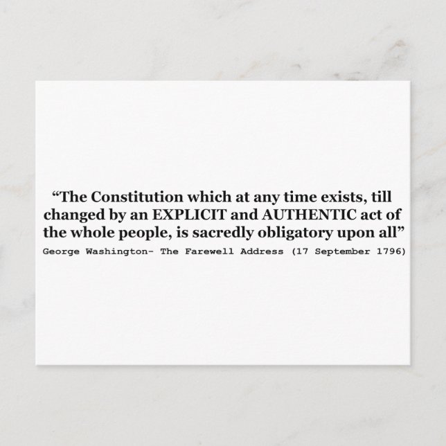 The Constitution is Sacredly Obligatory Upon All Postcard (Front)