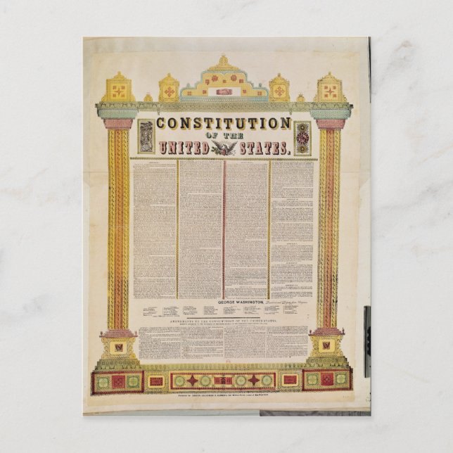 The Constitution of the United States of America Postcard (Front)