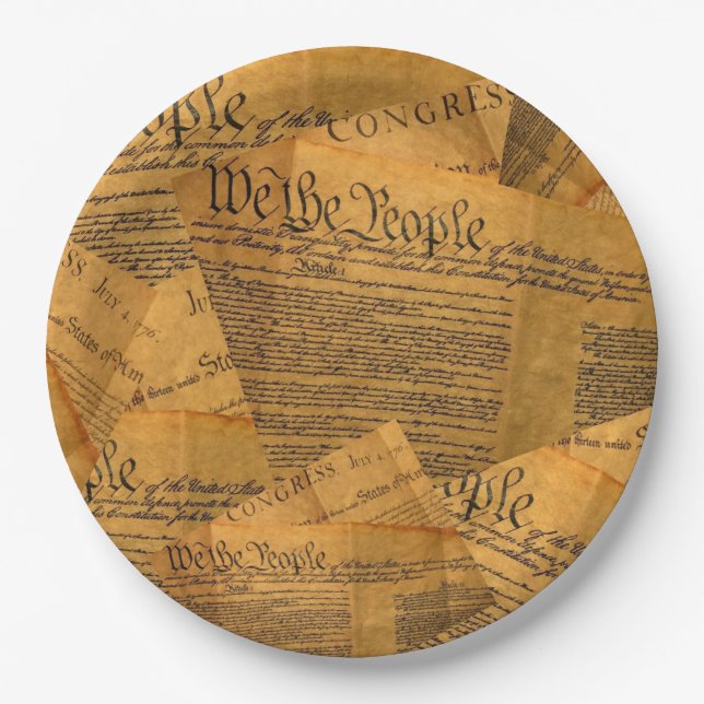The Constitution Paper Plates (Front)