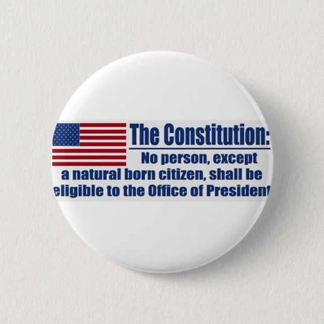 The Constitution Says.... Pinback Button (Front)