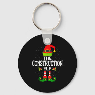 The Construction Elf Christmas Family Matching Paj Keychain