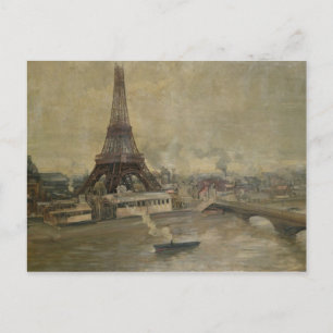 The Construction of the Eiffel Tower Postcard