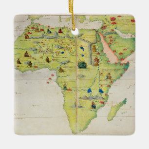 The Continent of Africa Ceramic Ornament