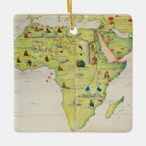 The Continent of Africa Ceramic Ornament