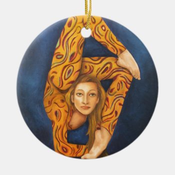 The Contortionist 2 Ceramic Ornament by paintingmaniac at Zazzle