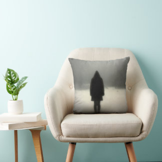 The Contour of Silence Throw Pillow