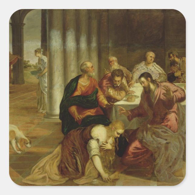 The Conversion of Mary Magdalene, 1546-7 Square Sticker (Front)