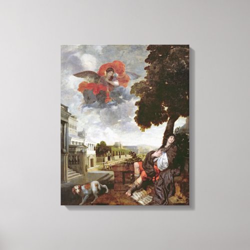 The Conversion of St Augustine c1663 Canvas Print