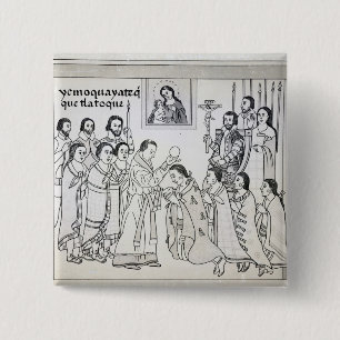 The Conversion of the Aztecs to Roman Pinback Button