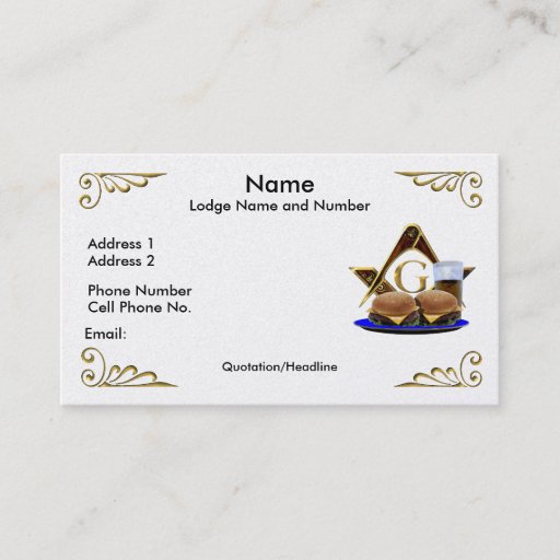 Customizable The Convivial Freemason Business/Profile card Business Card Template