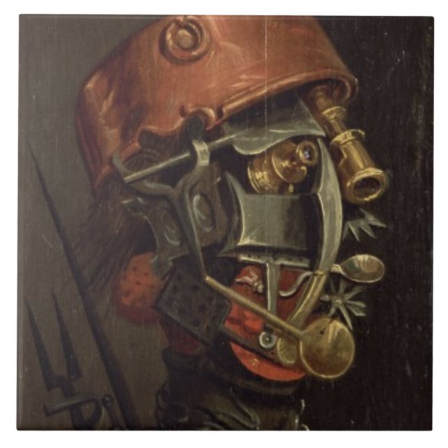 The Cook (oil on panel) Ceramic Tile (Front)