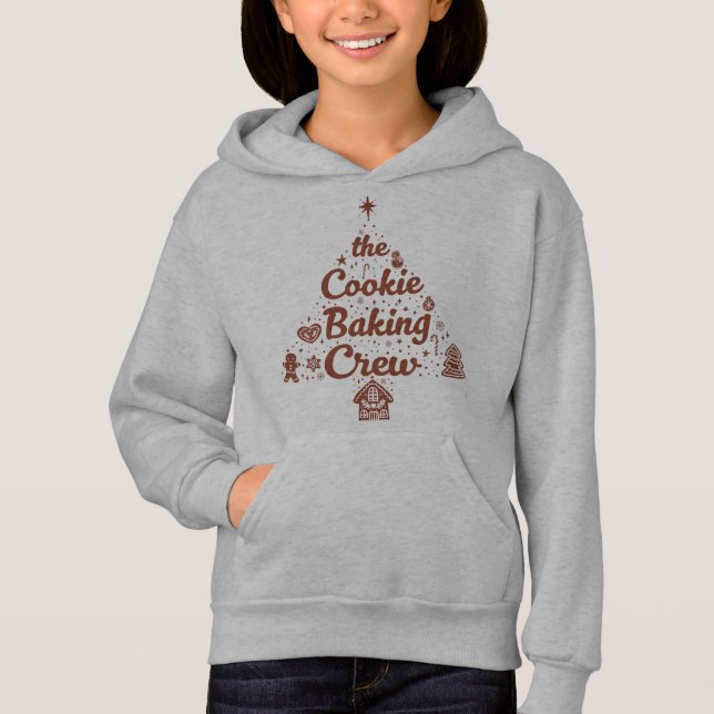 The Cookie Baking Crew Christmas Tree Design Hoodie (Front)