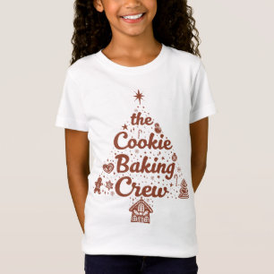 The Cookie Baking Crew Christmas Tree Design T-Shirt