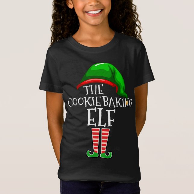 The Cookie Baking Elf Family Matching Christmas Gi T-Shirt (Front)