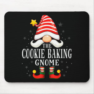 The Cookie Baking Gnome Christmas Group Family Paj Mouse Pad