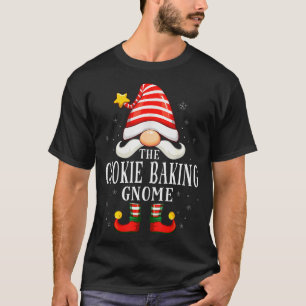 The Cookie Baking Gnome Christmas Group Family Paj T-Shirt