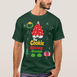 the cookie baking gnome funny christmas pajamas fo T-Shirt