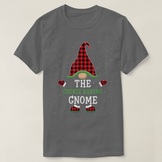 The Cookie Baking Gnome Group Matching Christmas P T-Shirt (Design Front)