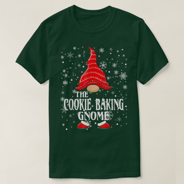 The Cookie Baking Gnome Matching Family Group Chri T-Shirt (Design Front)