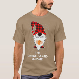 The Cookie Baking Gnome Plaid Lover Xmas Baker Nor T-Shirt