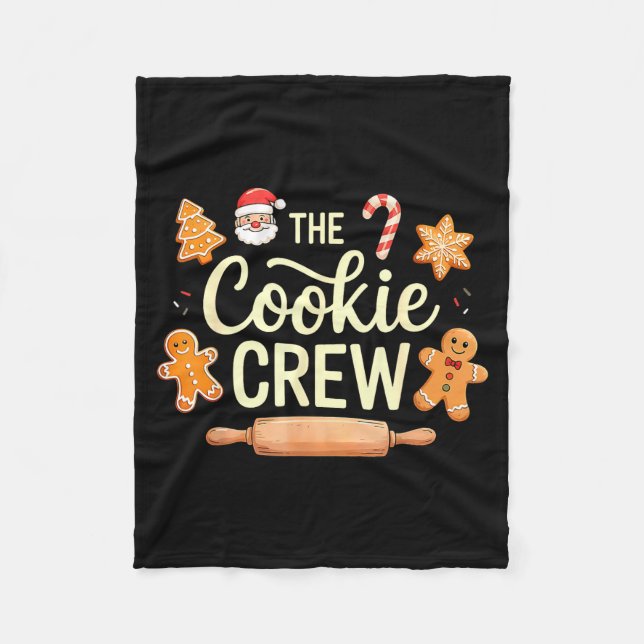 The Cookie Crew Christmas Baking Cookie Lover  Fleece Blanket (Front)