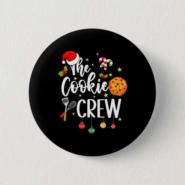 The Cookie Crew Christmas Baking Cookie Lover Kids Button (Front)