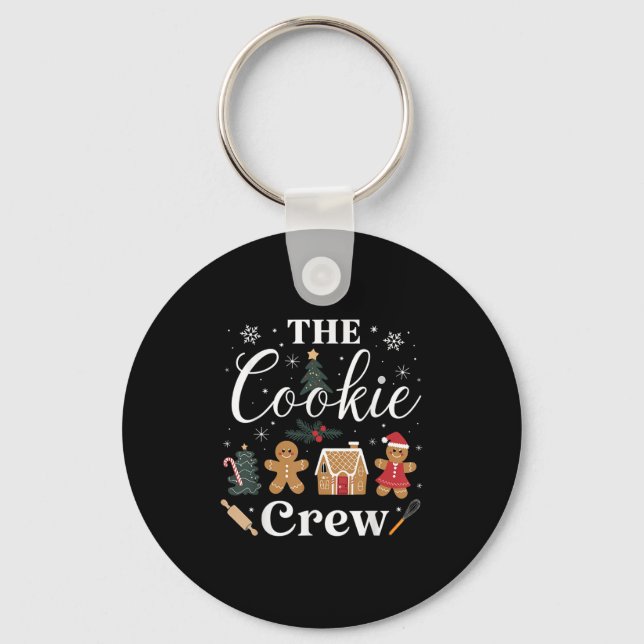 The Cookie Crew Christmas Baking Cookie Lover Kids Keychain (Front)
