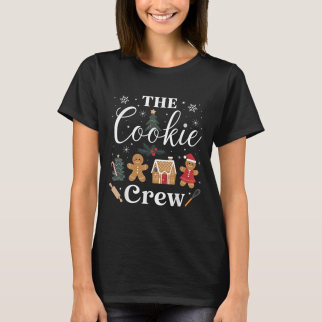 The Cookie Crew Christmas Baking Cookie Lover Kids T-Shirt (Front)