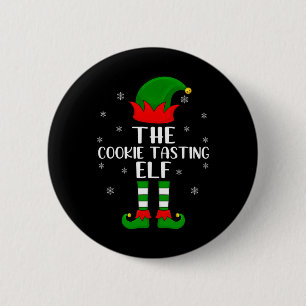The Cookie Tasting Elf Christmas Party Matching Fa Button