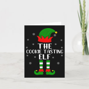 The Cookie Tasting Elf Christmas Party Matching Fa Card