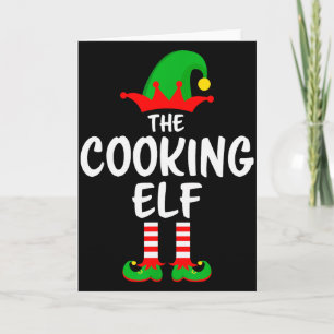 The Cooking Elf Matching Family Christmas Card